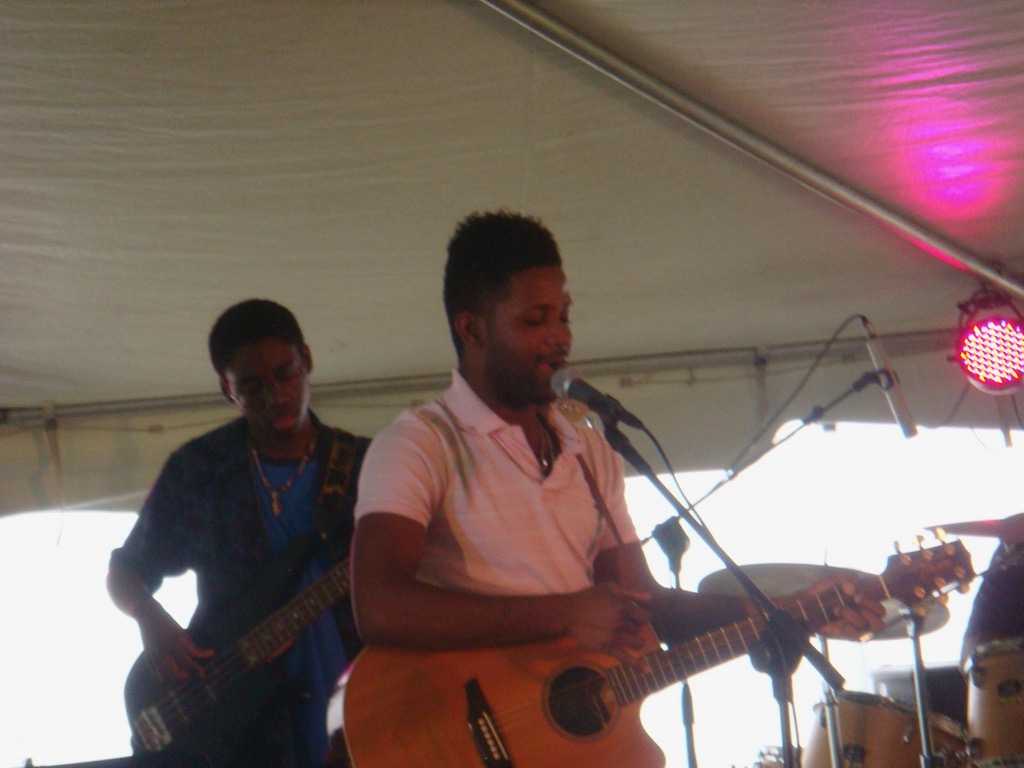 Jean on guitar